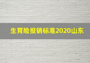 生育险报销标准2020山东