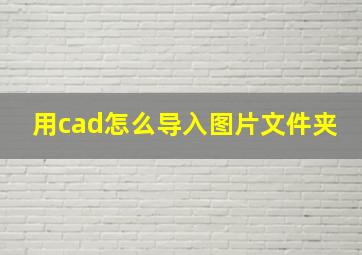 用cad怎么导入图片文件夹