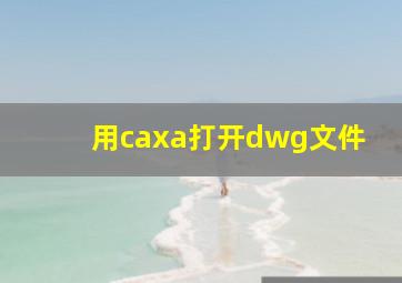 用caxa打开dwg文件