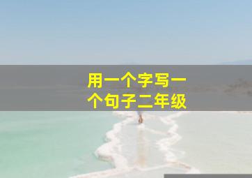 用一个字写一个句子二年级