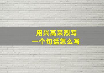 用兴高采烈写一个句话怎么写