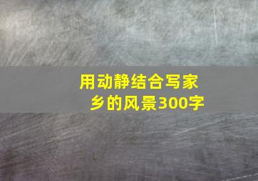 用动静结合写家乡的风景300字