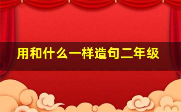 用和什么一样造句二年级