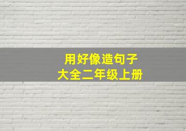 用好像造句子大全二年级上册