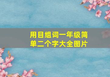 用目组词一年级简单二个字大全图片