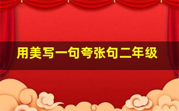 用美写一句夸张句二年级