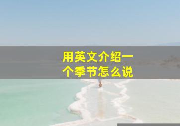 用英文介绍一个季节怎么说