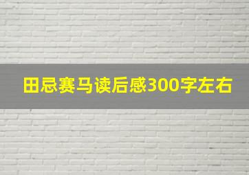 田忌赛马读后感300字左右