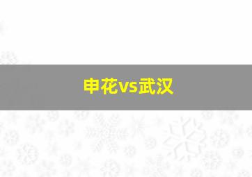 申花vs武汉