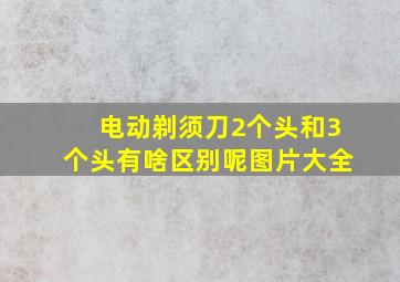 电动剃须刀2个头和3个头有啥区别呢图片大全