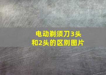 电动剃须刀3头和2头的区别图片