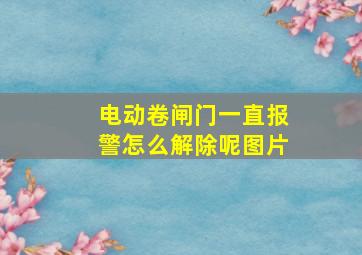 电动卷闸门一直报警怎么解除呢图片