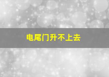 电尾门升不上去