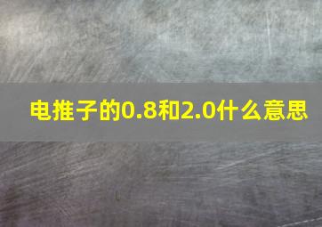 电推子的0.8和2.0什么意思