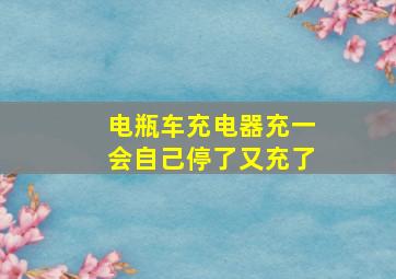 电瓶车充电器充一会自己停了又充了