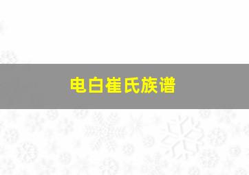 电白崔氏族谱