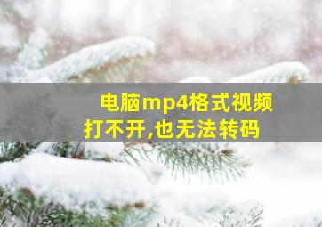 电脑mp4格式视频打不开,也无法转码