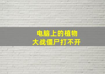 电脑上的植物大战僵尸打不开