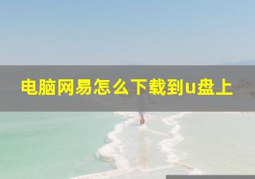 电脑网易怎么下载到u盘上