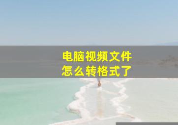 电脑视频文件怎么转格式了