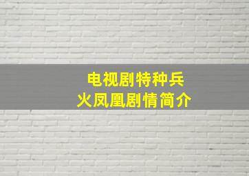 电视剧特种兵火凤凰剧情简介