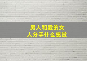 男人和爱的女人分手什么感觉