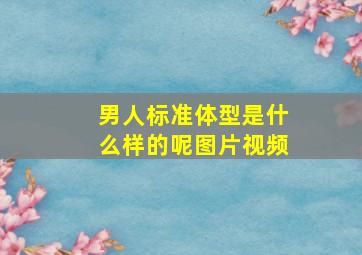 男人标准体型是什么样的呢图片视频