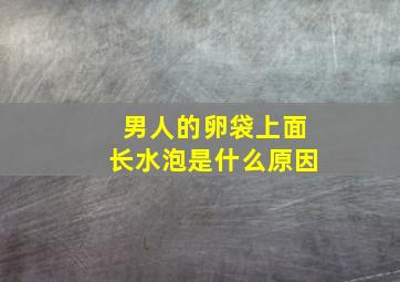 男人的卵袋上面长水泡是什么原因