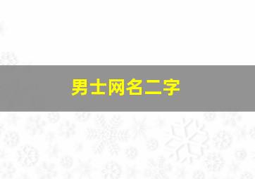 男士网名二字