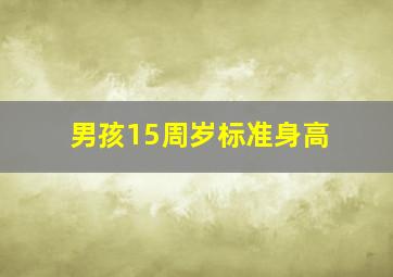 男孩15周岁标准身高