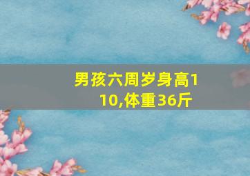 男孩六周岁身高110,体重36斤