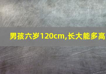 男孩六岁120cm,长大能多高