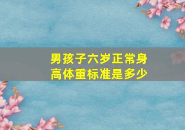 男孩子六岁正常身高体重标准是多少