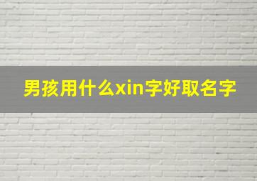 男孩用什么xin字好取名字