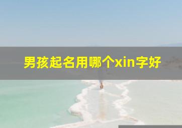 男孩起名用哪个xin字好