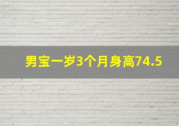 男宝一岁3个月身高74.5