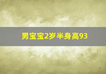 男宝宝2岁半身高93