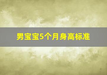 男宝宝5个月身高标准