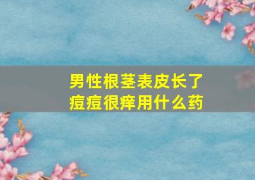 男性根茎表皮长了痘痘很痒用什么药