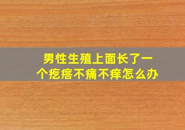 男性生殖上面长了一个疙瘩不痛不痒怎么办