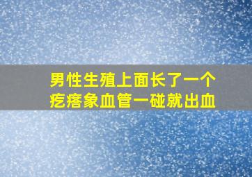 男性生殖上面长了一个疙瘩象血管一碰就出血