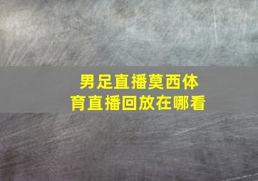 男足直播莫西体育直播回放在哪看