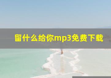 留什么给你mp3免费下载