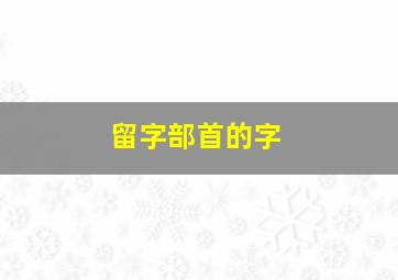 留字部首的字