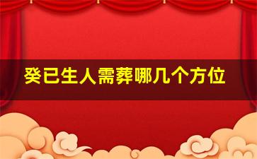 癸已生人需葬哪几个方位