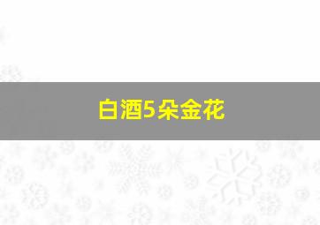 白酒5朵金花