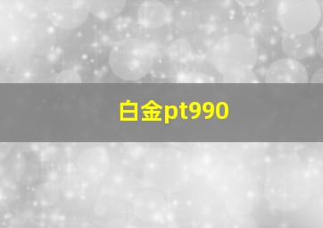 白金pt990