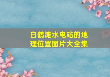 白鹤滩水电站的地理位置图片大全集