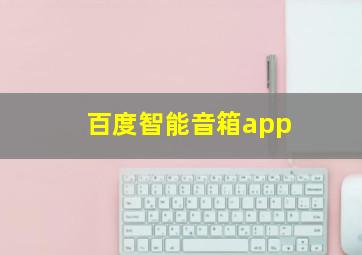 百度智能音箱app