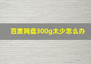 百度网盘300g太少怎么办